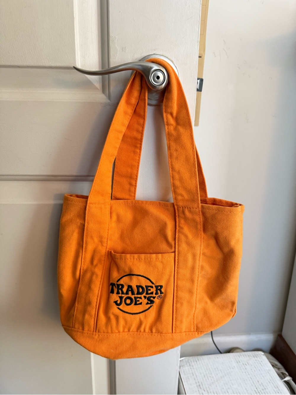 Trader Joe's Orange Mini Canvas Tote — Everyday Market Bag